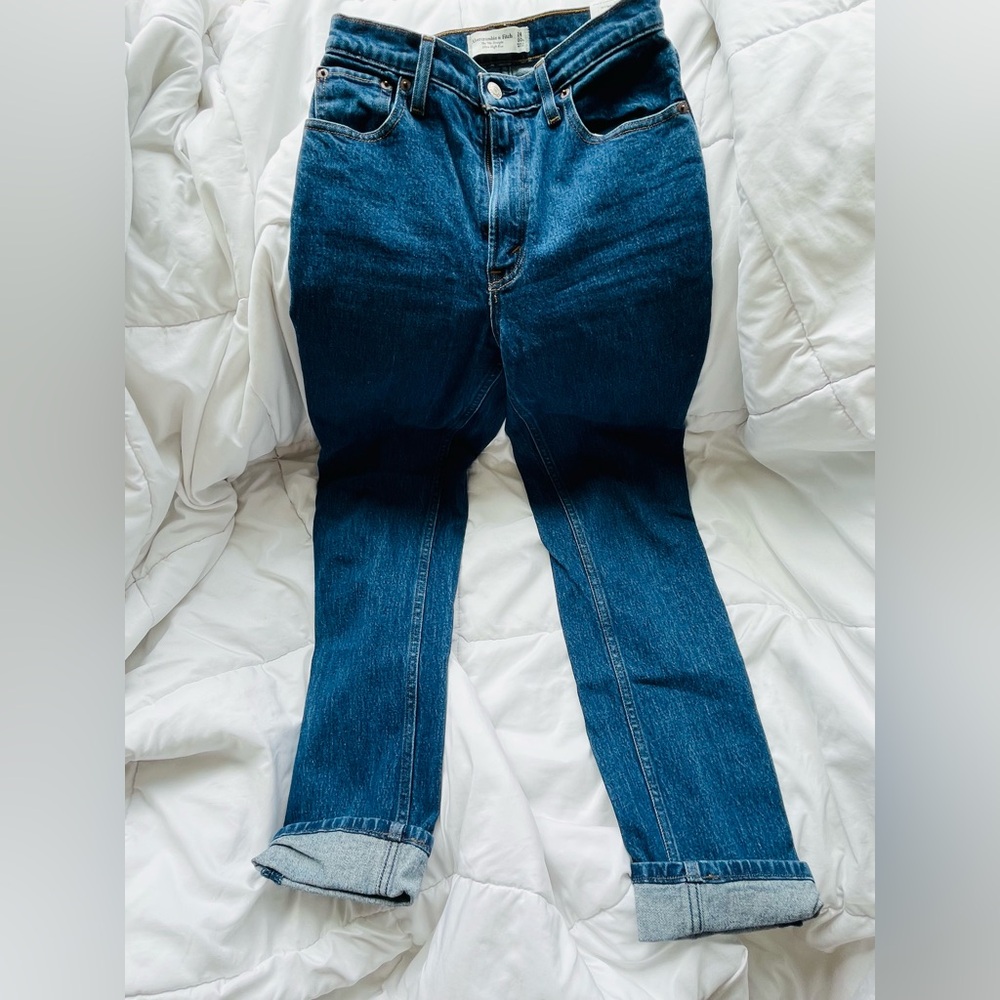 Abercrombie & Fitch Women's Blue Straight Jeans
